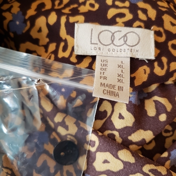LOGO LORI GOLDSTEIN WOVEN BLOUSE QVC - Picture 9 of 9